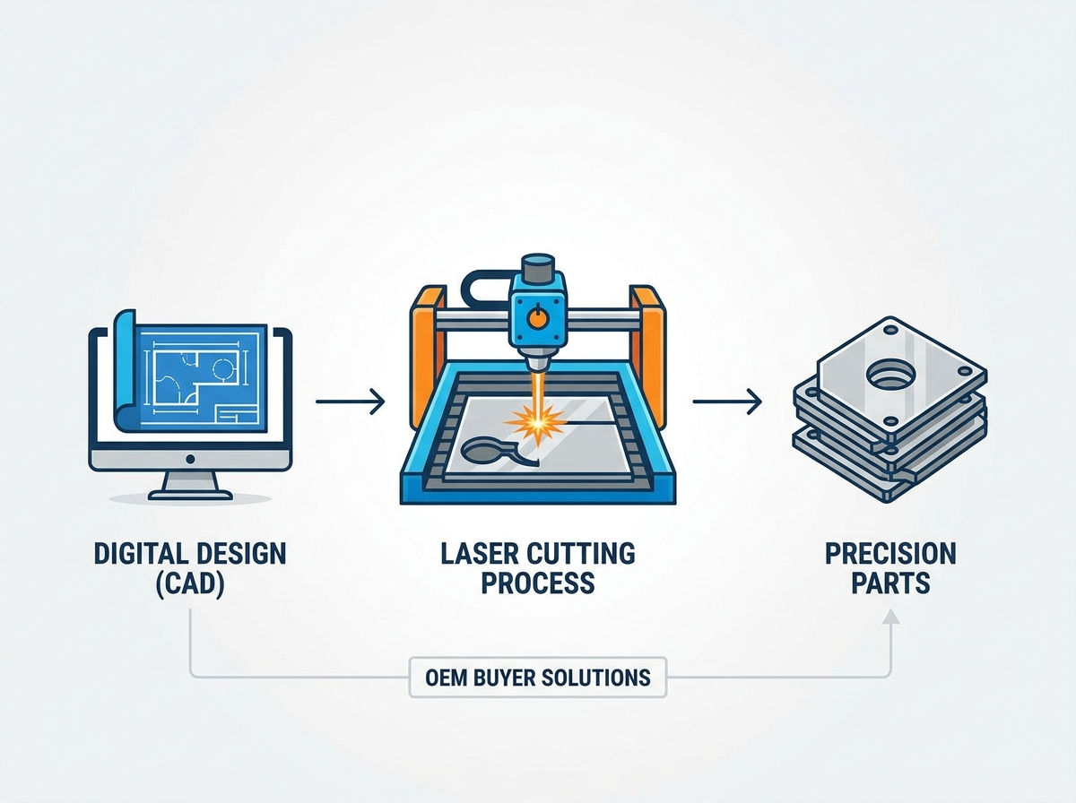 Industrial Laser Cutting Service Machine in Operation