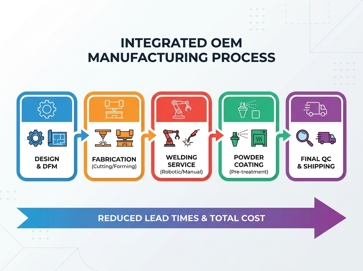 Robotic welding cell for custom metal enclosure manufacturing